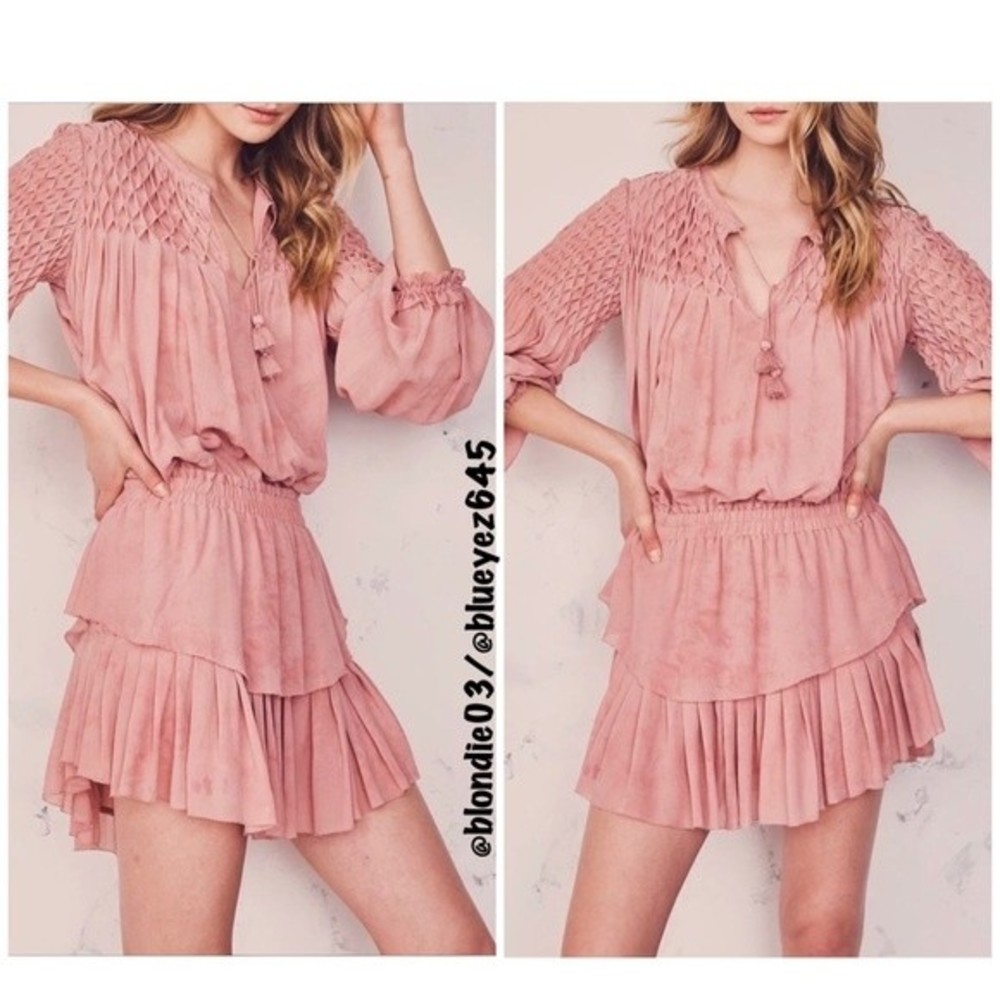 LoveShackFancy Smocked Popover Dress L - Picture 2 of 7